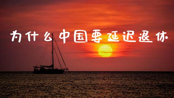 为什么中国要延迟退休_https://m.ycdhulan.com_理财产品_第1张