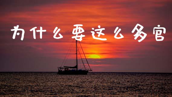为什么要这么多官_https://m.ycdhulan.com_股市在线_第1张