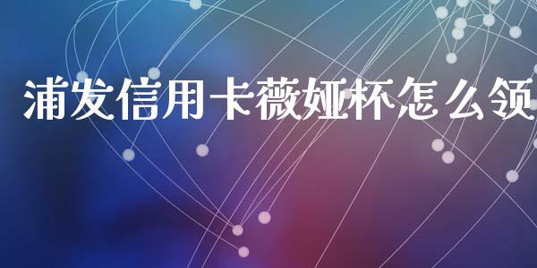 浦发信用卡薇娅杯怎么领_https://m.ycdhulan.com_理财产品_第1张