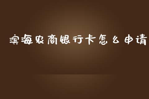 滨海农商银行卡怎么申请_https://m.ycdhulan.com_股市在线_第1张
