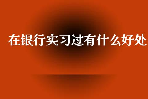 在银行实习过有什么好处_https://m.ycdhulan.com_股市在线_第1张