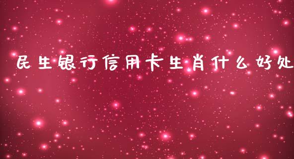 民生银行信用卡生肖什么好处_https://m.ycdhulan.com_国际金融_第1张