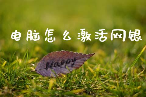 电脑怎么激活网银_https://m.ycdhulan.com_证券新闻_第1张