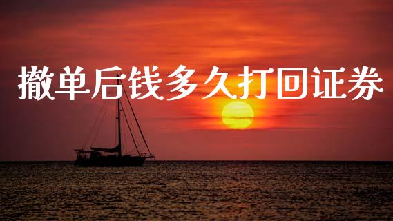 撤单后钱多久打回证券_https://m.ycdhulan.com_股市在线_第1张