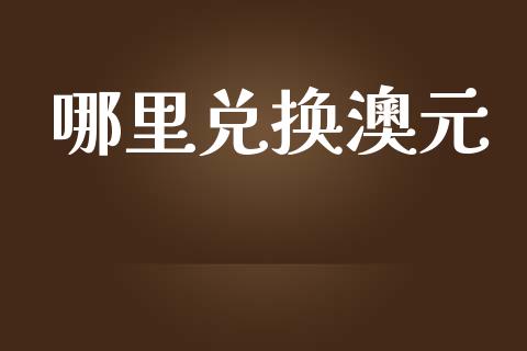 哪里兑换澳元_https://m.ycdhulan.com_财经要闻_第1张