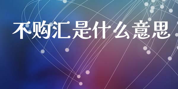 不购汇是什么意思_https://m.ycdhulan.com_理财产品_第1张