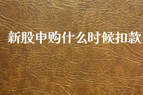 新股申购什么时候扣款_https://m.ycdhulan.com_财经要闻_第1张