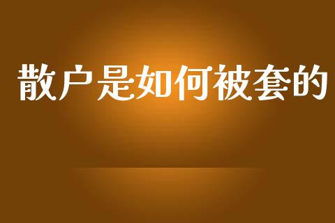 散户是如何被套的_https://m.ycdhulan.com_期货交易_第1张