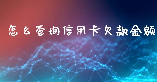 怎么查询信用卡欠款金额_https://m.ycdhulan.com_期货交易_第1张