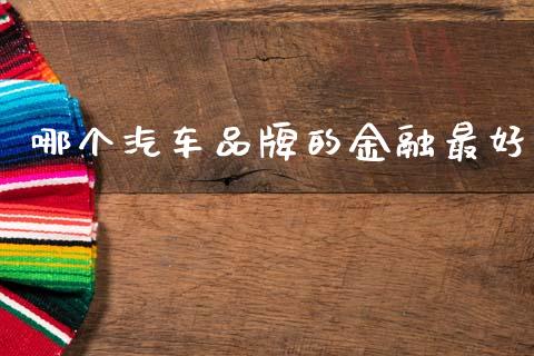 哪个汽车品牌的金融最好_https://m.ycdhulan.com_理财产品_第1张