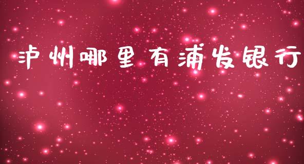 泸州哪里有浦发银行_https://m.ycdhulan.com_国际金融_第1张