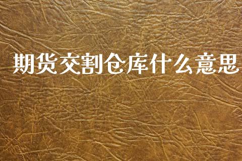 期货交割仓库什么意思_https://m.ycdhulan.com_理财产品_第1张