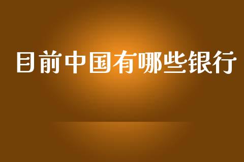 目前中国有哪些银行_https://m.ycdhulan.com_股市在线_第1张
