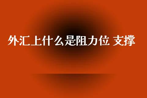 外汇上什么是阻力位 支撑_https://m.ycdhulan.com_期货交易_第1张