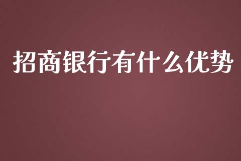 招商银行有什么优势_https://m.ycdhulan.com_理财产品_第1张
