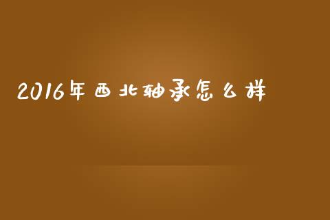 2016年西北轴承怎么样_https://m.ycdhulan.com_股市在线_第1张