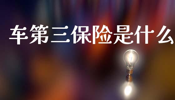车第三保险是什么_https://m.ycdhulan.com_财经要闻_第1张