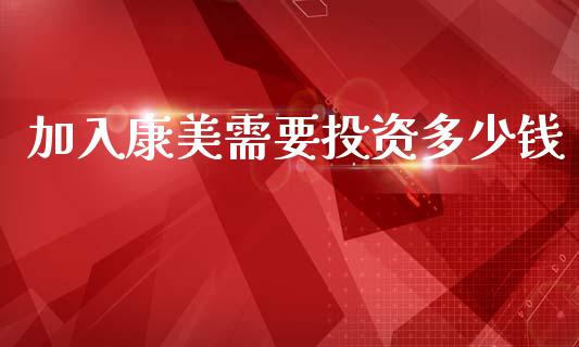 加入康美需要投资多少钱_https://m.ycdhulan.com_国际金融_第1张