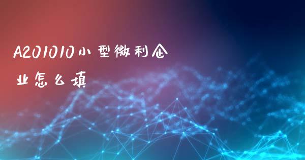 A201010小型微利企业怎么填_https://m.ycdhulan.com_理财产品_第1张