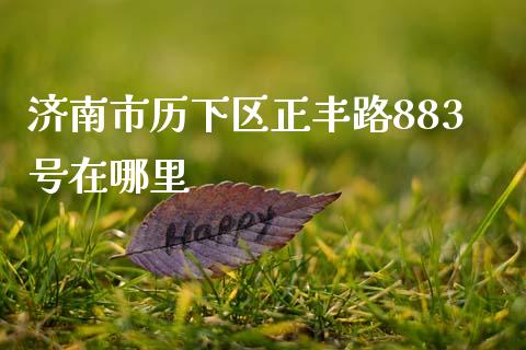 济南市历下区正丰路883号在哪里_https://m.ycdhulan.com_股市在线_第1张