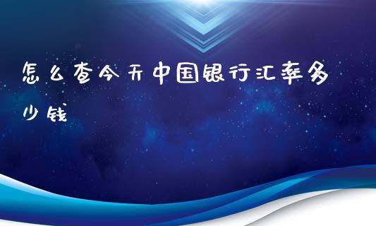 怎么查今天中国银行汇率多少钱_https://m.ycdhulan.com_股市在线_第1张