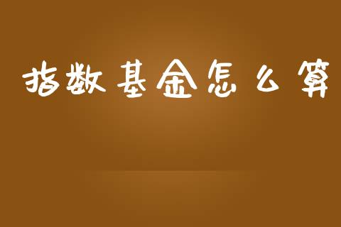 指数基金怎么算_https://m.ycdhulan.com_国际金融_第1张