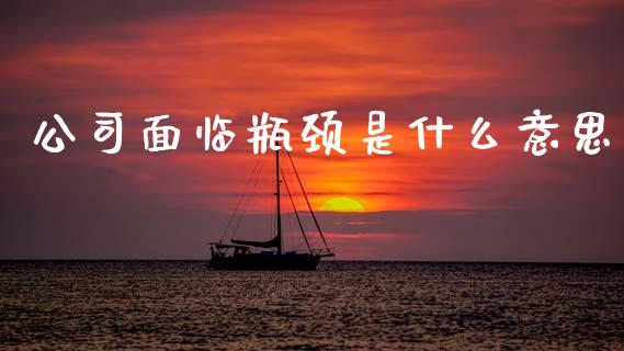 公司面临瓶颈是什么意思_https://m.ycdhulan.com_财经要闻_第1张