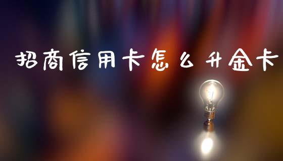 招商信用卡怎么升金卡_https://m.ycdhulan.com_财经要闻_第1张