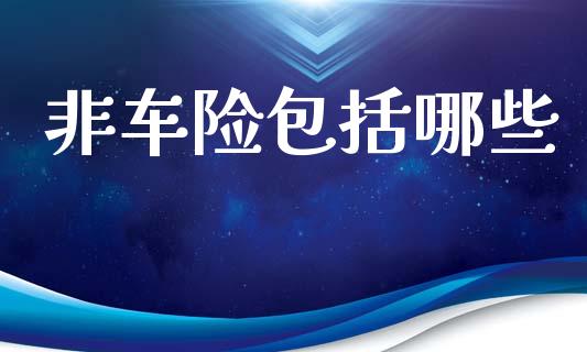 非车险包括哪些_https://m.ycdhulan.com_理财产品_第1张