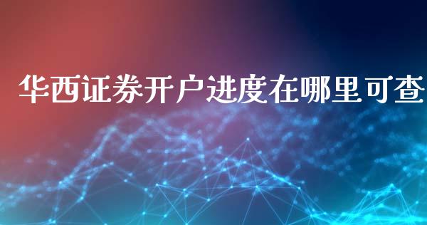 华西证券开户进度在哪里可查_https://m.ycdhulan.com_股市在线_第1张