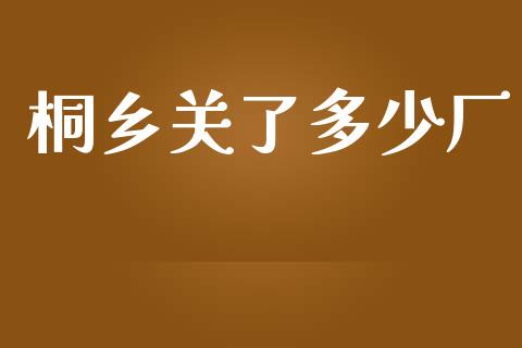 桐乡关了多少厂_https://m.ycdhulan.com_股市在线_第1张