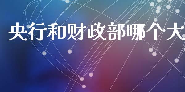 央行和财政部哪个大_https://m.ycdhulan.com_理财产品_第1张