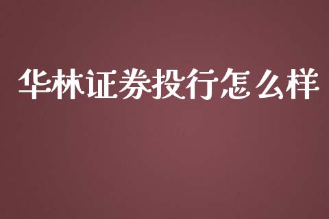 华林证券投行怎么样_https://m.ycdhulan.com_理财产品_第1张