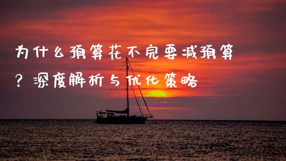 为什么预算花不完要减预算？深度解析与优化策略_https://m.ycdhulan.com_股市在线_第1张