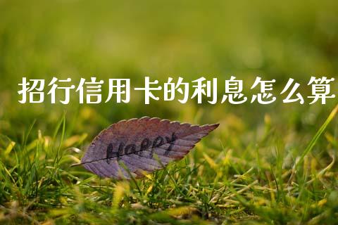 招行信用卡的利息怎么算_https://m.ycdhulan.com_证券新闻_第1张