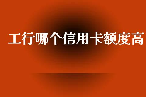 工行哪个信用卡额度高_https://m.ycdhulan.com_财经要闻_第1张