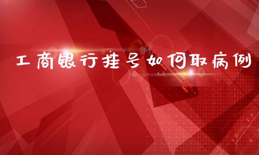工商银行挂号如何取病例_https://m.ycdhulan.com_财经要闻_第1张