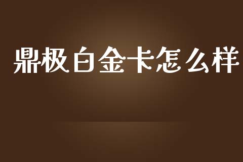 鼎极白金卡怎么样_https://m.ycdhulan.com_期货交易_第1张