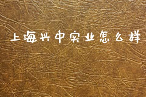 上海兴中实业怎么样_https://m.ycdhulan.com_理财产品_第1张