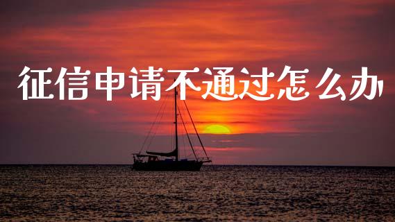 征信申请不通过怎么办_https://m.ycdhulan.com_财经要闻_第1张