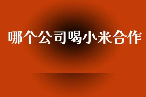 哪个公司喝小米合作_https://m.ycdhulan.com_国际金融_第1张