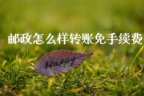 邮政怎么样转账免手续费_https://m.ycdhulan.com_期货交易_第1张