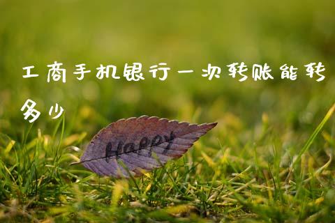 工商手机银行一次转账能转多少_https://m.ycdhulan.com_理财产品_第1张