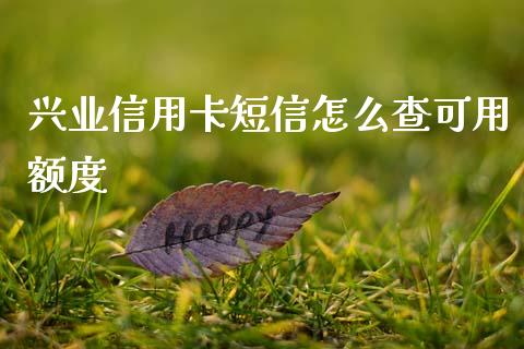 兴业信用卡短信怎么查可用额度_https://m.ycdhulan.com_证券新闻_第1张