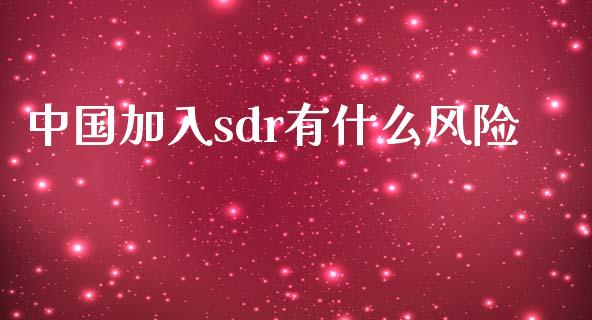 中国加入sdr有什么风险_https://m.ycdhulan.com_财经要闻_第1张