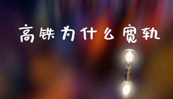 高铁为什么宽轨_https://m.ycdhulan.com_证券新闻_第1张