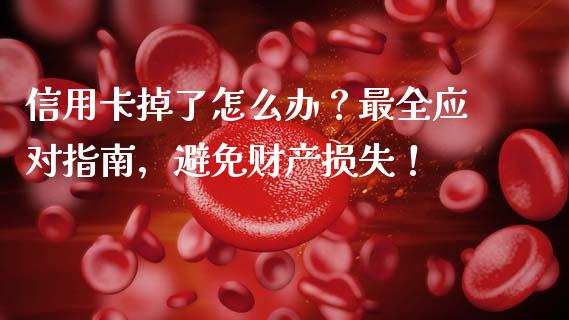 信用卡掉了怎么办？最全应对指南，避免财产损失！_https://m.ycdhulan.com_国际金融_第1张