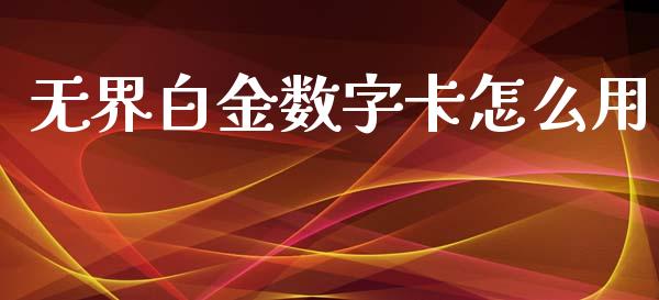 无界白金数字卡怎么用_https://m.ycdhulan.com_股市在线_第1张