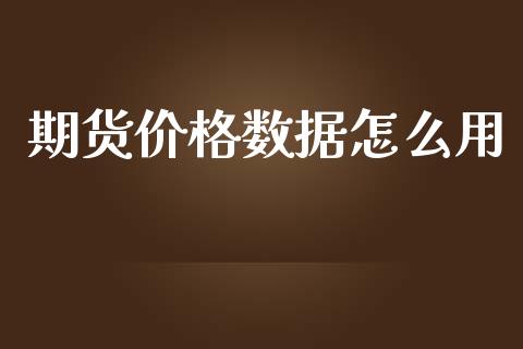 期货价格数据怎么用_https://m.ycdhulan.com_理财产品_第1张