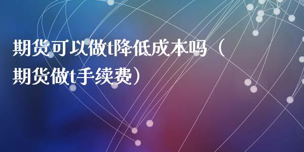 期货可以做t降低成本吗（期货做t手续费）_https://m.ycdhulan.com_理财产品_第1张